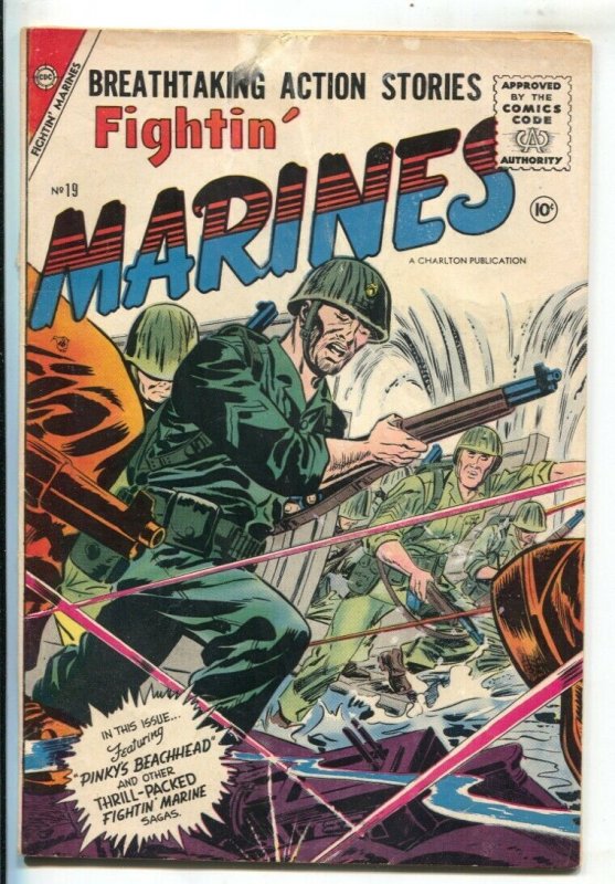 Fightin' Marines #19 1956-Charlton-navy nurse story-combat cover-VG-