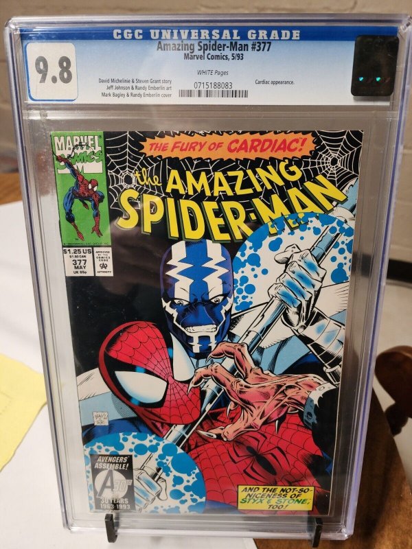 Amazing Spiderman #377 CGC 9.8 - 1993 Cardiac Appearance