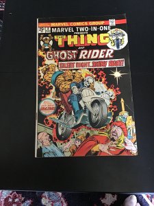 Marvel Two-in-One #8 (1975) Ghost rider and the thing! Mid-grade! FN Wow!