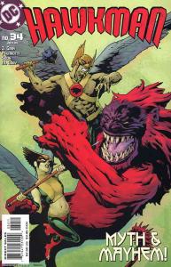 Hawkman (4th series) #34 VF/NM ; DC | Jimmy Palmiotti Justin Gray Hawkgirl