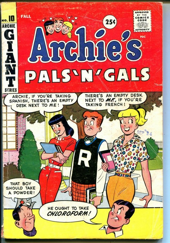 Archie's Pals 'n' Gals #10 1959-MLJ-Betty-Veronica-Giant issue-VG-
