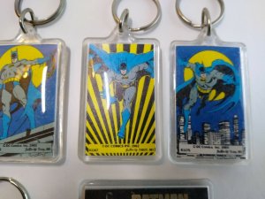 Batman Keychain Lot Of 7 Different Licensed Official DC Comics Superhero's 1980s 