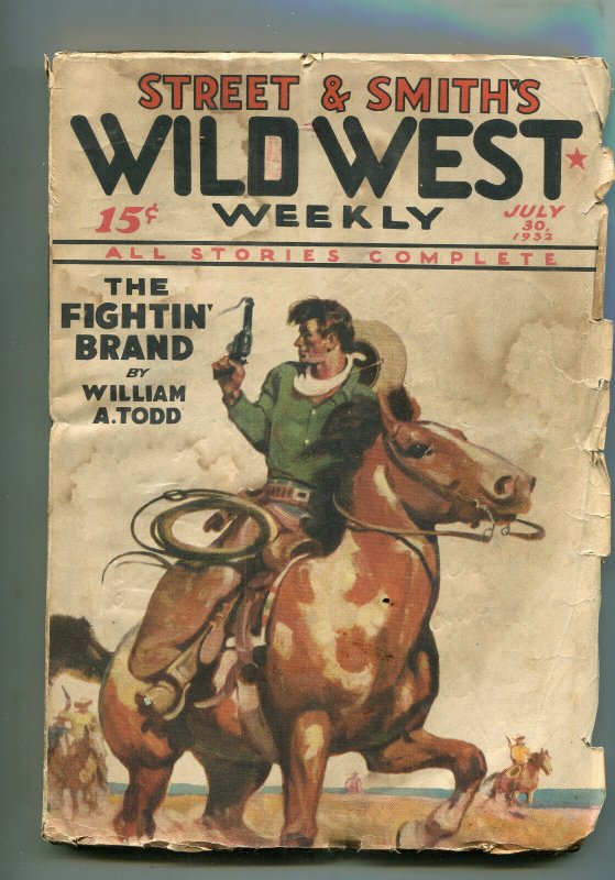 Wild West Weekly Pulp Magazine July 30 1932 #1554 (GD) 