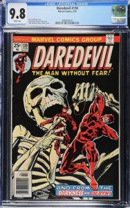 DAREDEVIL #130 CGC 9.8 White Pages Classic Skeleton Cover