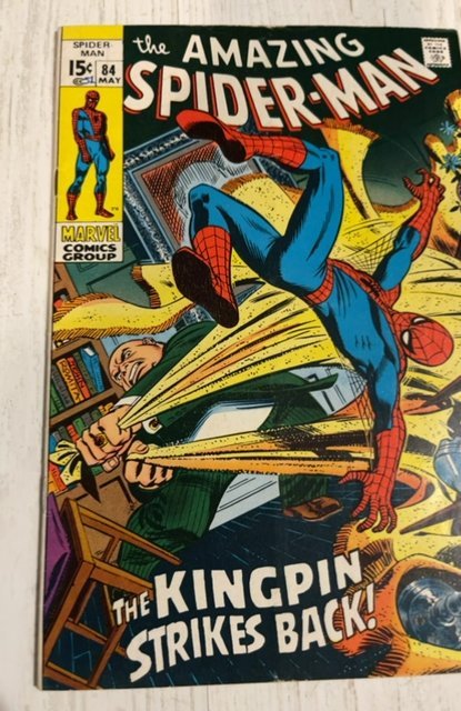 The Amazing Spider-Man #84 (1970) kingpin strikes back fn/VF
