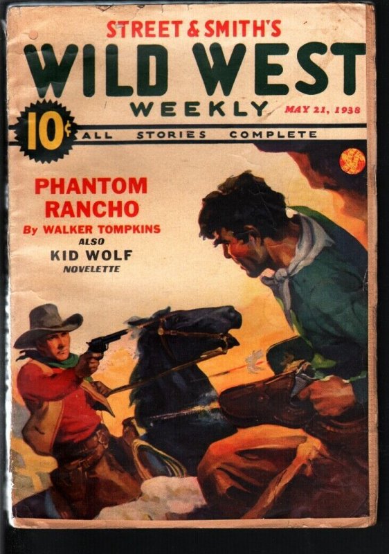 WILD WEST WEEKLY 5/21/1938-WESTERN PULP-PHANTOM RANCHO! VG/FN