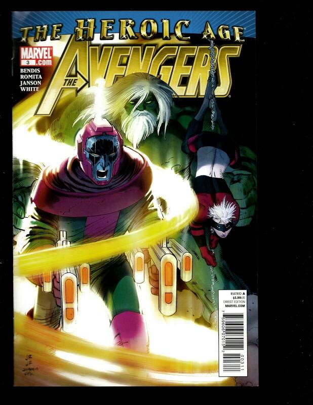 Lot Of 7 The Avengers Marvel Comics # 1 3 4 6 7 8 9 Iron Man Heroic Age SM12 