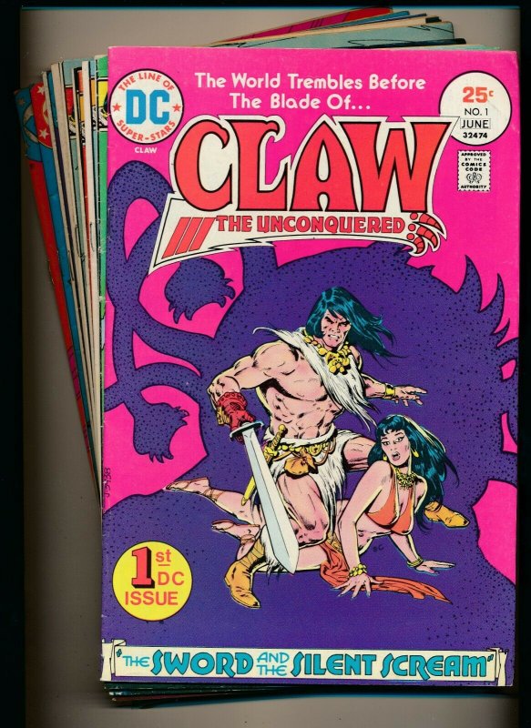 DC Comics-LOT OF 10-CLAW the Unconquered #1,3-8,10-12 1975 VG/F (PF940)