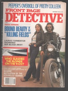 MAG: Front Page Detective 9/1988-Motorcycle gangster cover-Miami's one man cr...