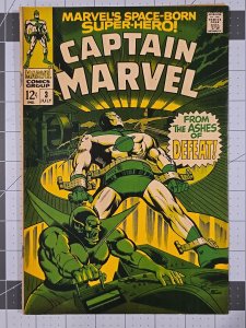 Captain Marvel #3 - Marvel Comics Silver Age 1968 Super Skrull Appearance