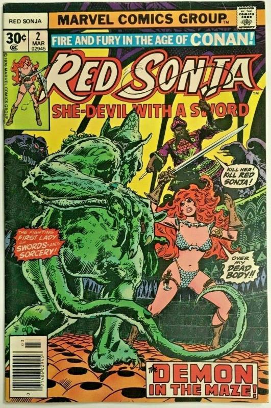 RED SONJA#2 FN/VF 1977 MARVEL BRONZE AGE COMICS