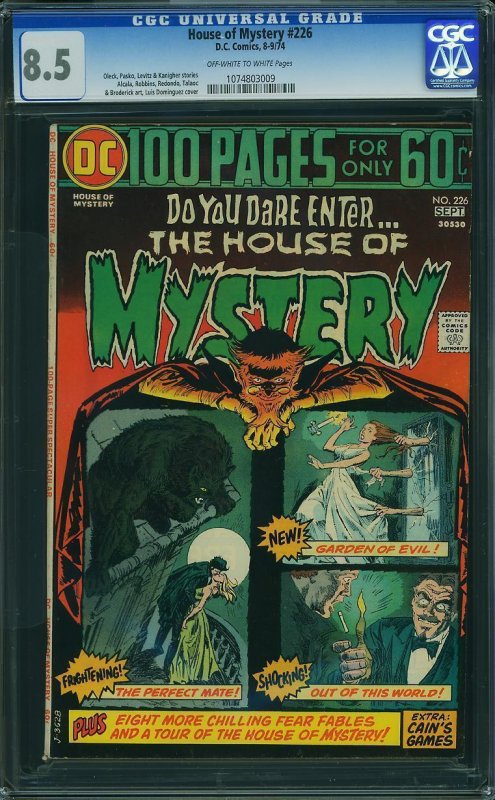 House of Mystery #226 (1974) CGC 8.5 VF+
