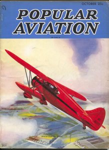 Popular Aviation 10/1936-H.R. Bollin-Waco Custom Cabin-Japanese Aviation-VG+