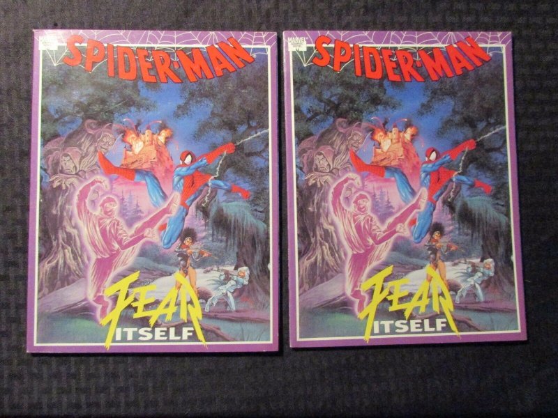 1992 SPIDER-MAN Fear Itself SC FN+/FVF 1st Ed. Marvel Graphic Novel LOT of 2