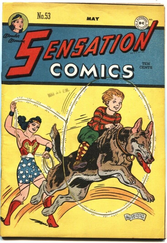 SENSATION COMICS #53-WONDER WOMAN-REX THE WONDER DOG PROTOTYPE-SARGON