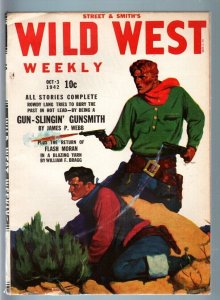 PULP:  WILD WEST WEEKLY 10/3/1942-WESTERN PULP-FLASH MORAN VF