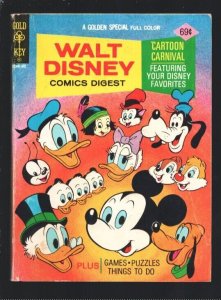 Walt Disney Comic Digest #56 1975-Cartoon Carnival-Carl Barks art-FN-