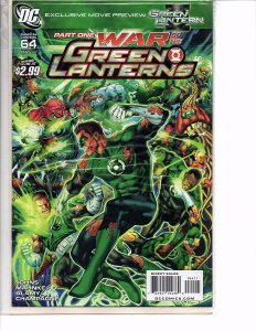 DC Comics Green Lantern #64 1st Print War of the Green Lanterns Geoff Johns