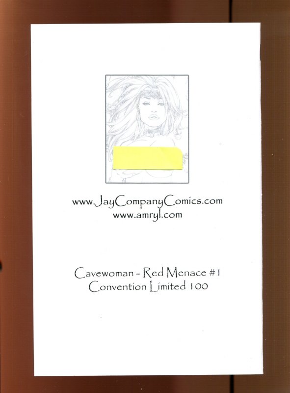 Cavewoman: Red Menace 2PC #1 - EBAS Virgin Variant Naughty + Sketch (9.2ob) 2009