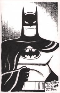 Batman Commission in Bruce Timm Style - Signed Art by Nick Justus