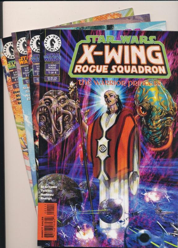 1996 STAR WARS X-WING Rogue Squadron SET #1-4 VERY GOOD/FINE/VF (SIC124)