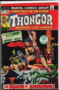 Creatures on the Loose #22 (1973) Thongor! Warrior of Lost Lemuria!