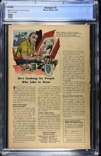 Avengers #5 1964 Marvel Comics CGC 5.0