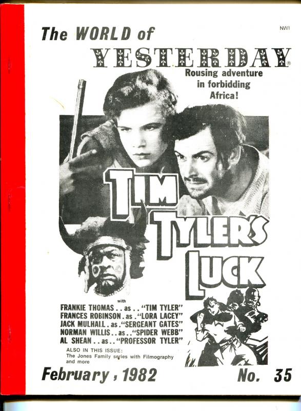 World of Yesterday  #35 2/1982-Tim Tyler's Luck-Frankie Thomas-Jones Family-VG