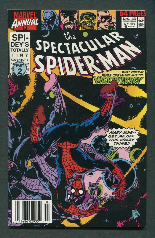 Spectacular Spiderman Annual #10  Newsstand / 9.2 NM-  1990