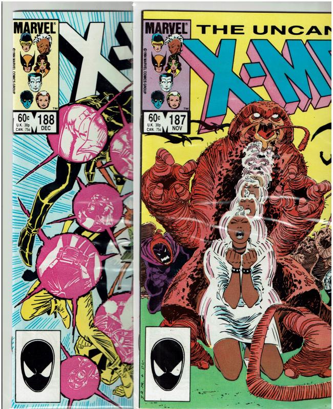 X-Men #187 & 188, 9.0 or Better