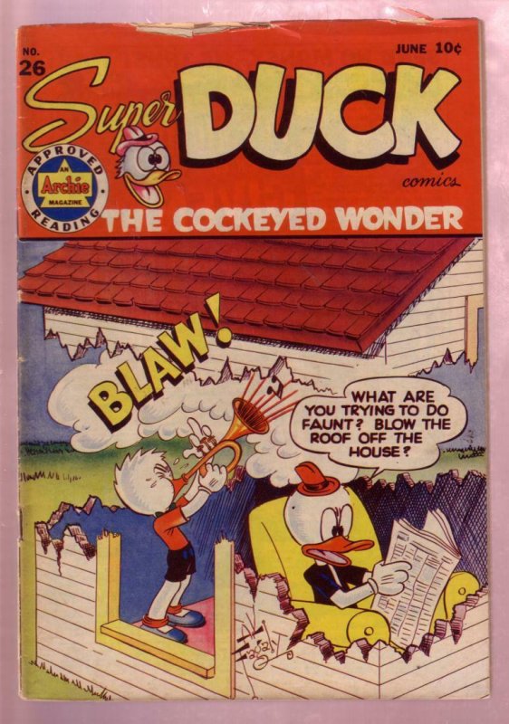 SUPER DUCK #26 1949 AL FAGALY TRUMPET---VIOLENT STORIES VG/FN