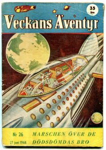 Veckans Aventyr #26 1944-Swedish comic Superman Jungle Jim G/VG