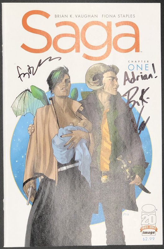 Saga #1 1st Print (2012) NM Signed