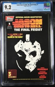 JASON GOES TO HELL THE FINAL FRIDAY #1 CGC 9.2 GLOW IN THE DARK COVER