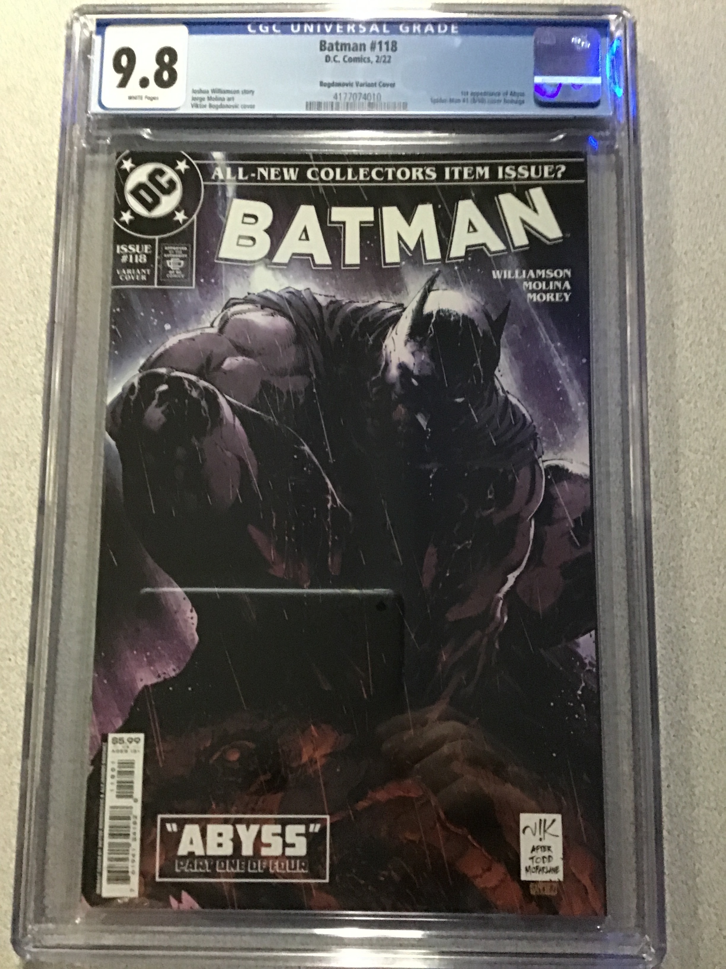 Batman #118 Viktor Bogdanovic Cardstock Variant Cover (2022) CGC 9.8 ...