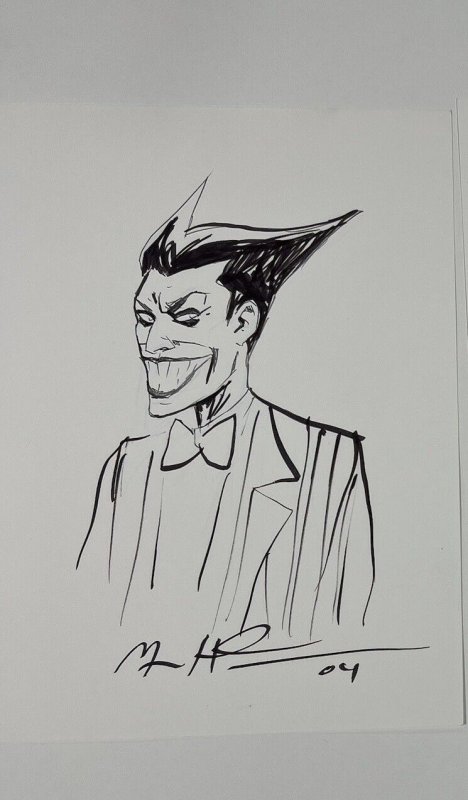Mike Huddleston Original Art Sketch Joker Pencils Inks 8.5x11