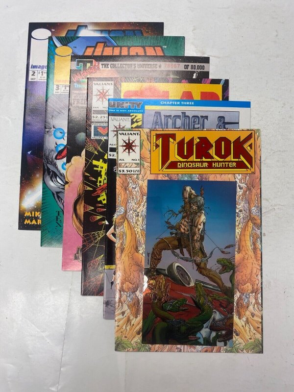 6 VALIANT comic books Union #2 3 Unleashed Solar Archer Armstrong Turok 13 KM34