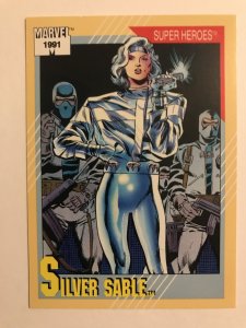 SILVER SABLE #21 : Marvel Universe 1991 Series 2 card; Impel, NM/M Hi Grade