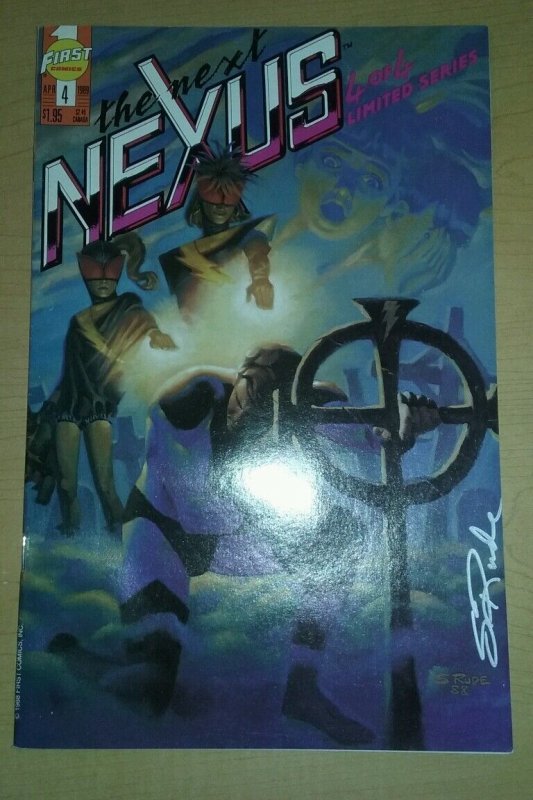 The Next NEXUS 4 SIGNED BY STEVE RUDE science fiction 6.0 FIRST COMICS Clonezone