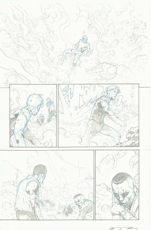 Marvel Legacy #1 p.24 - Star Brand incinerates Agents - 2017 art by Esad Ribic