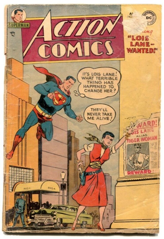 Action #195 1954 -Superman-Lois Lane-Tommy Tomorrow FR