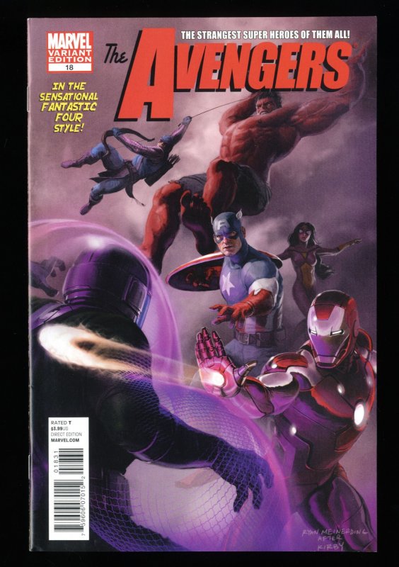 Avengers (2010) #18 VF+ 8.5 1:50 Meinerding Variant Kang X-Men #1 Homage