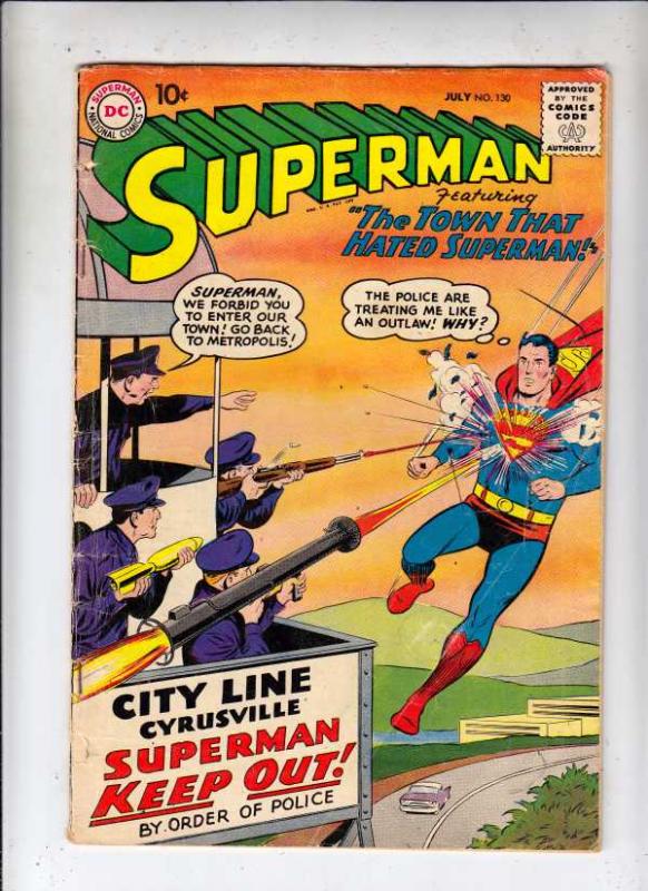 Superman #130 (Jul-59) VG+ Affordable-Grade Superman, Jimmy Olsen,Lois Lane, ...