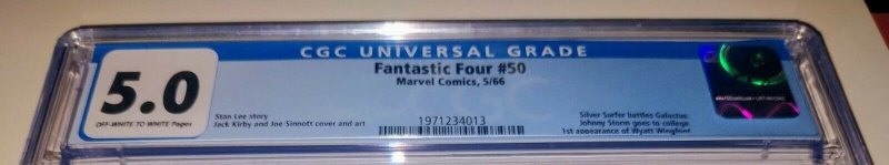 Fantastic Four 50 CGC 5.0 unpressed