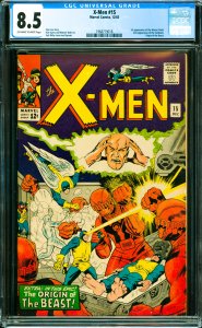 X-Men #15 CGC Graded 8.5 1st appearance of the Master Mold. 2nd appearance of...