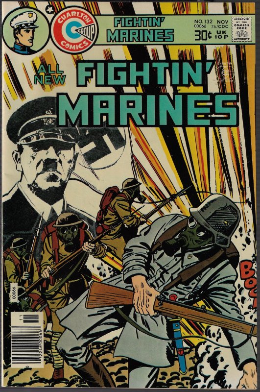 Fightin' Marines #132 (Charlton, 1976) NM-  Hitler Cover