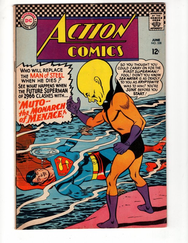 Action Comics #338 'MUTO - - THE MONARCH OF MENACE! Silver Age DC