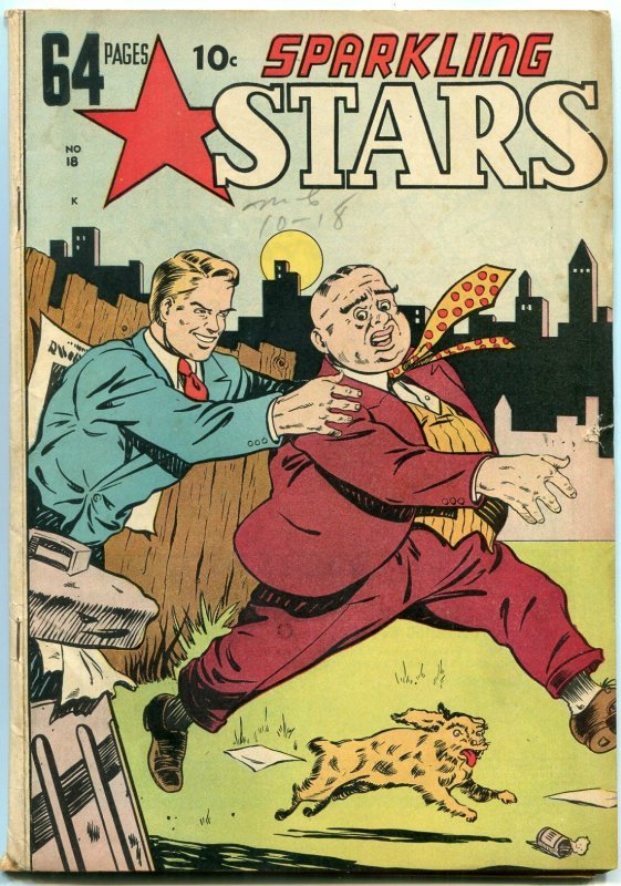 Sparkling Stars #18 1946- Jungo Man Beast- Hells Angels- Golden Age VG