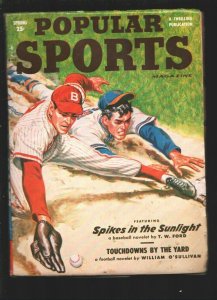 Popular Sports-Spring 1951-Thrilling-Baseball cover-Football-track-hockey-Viv... 