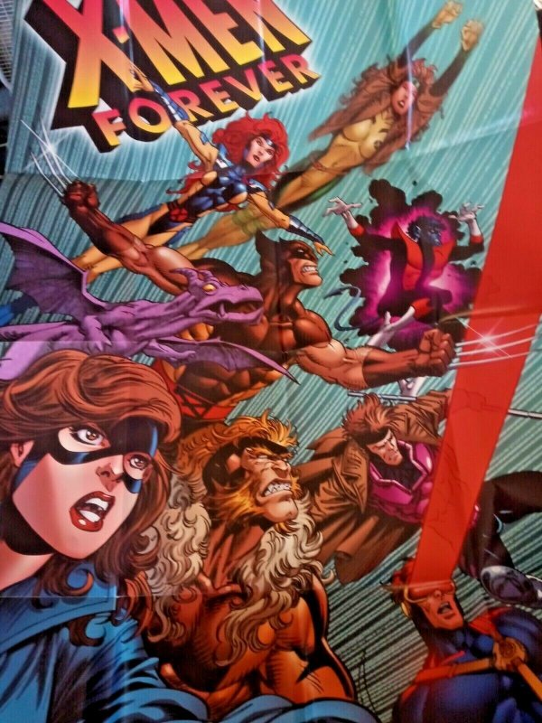 X-MEN FOREVER MARVEL 70TH ANNIVERSARY by JIM LEE  36 X 24 FOLDED PROMO POSTER